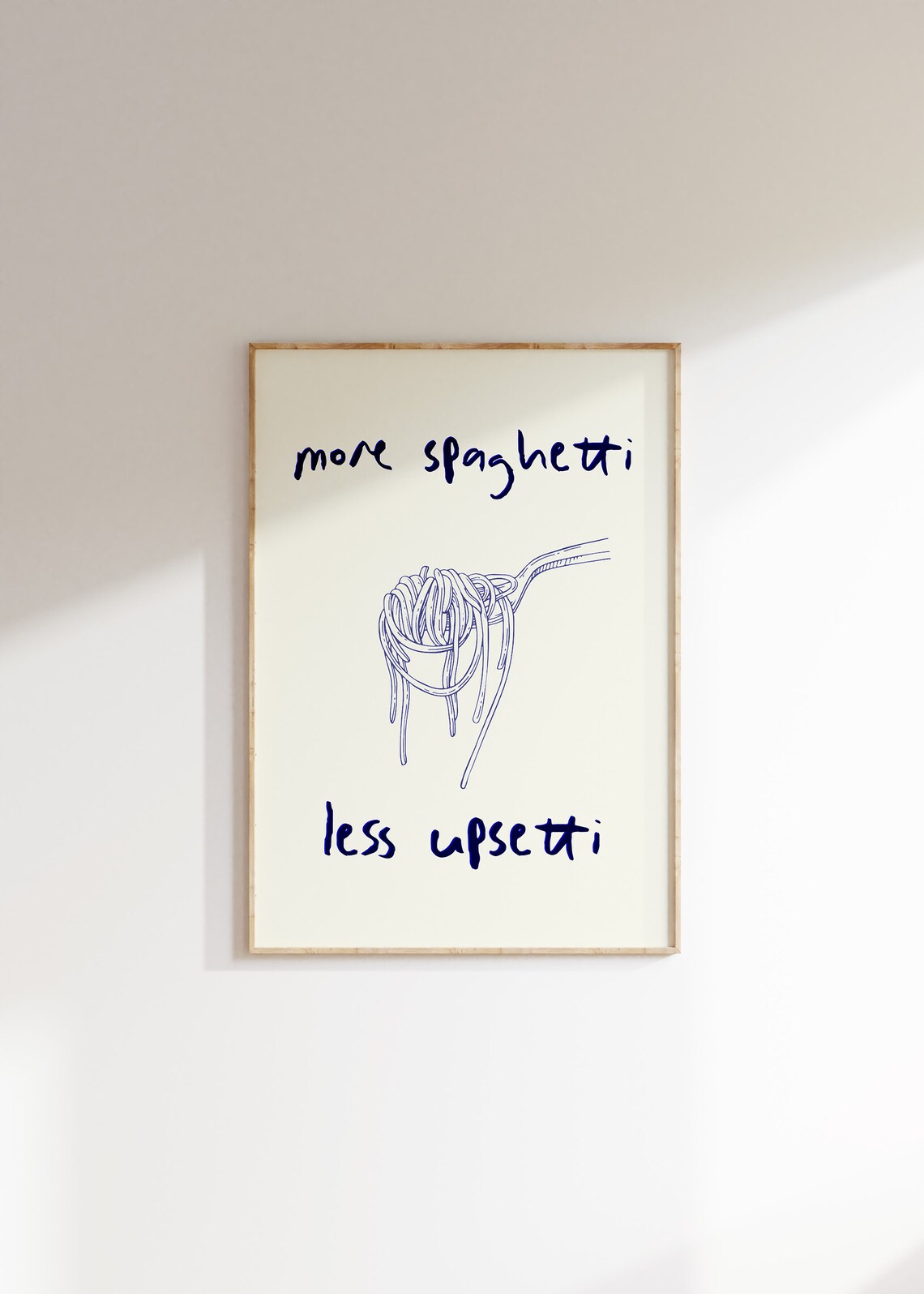 Spaghetti Art Print, Trendy Retro Kitchen Decor - Image 3