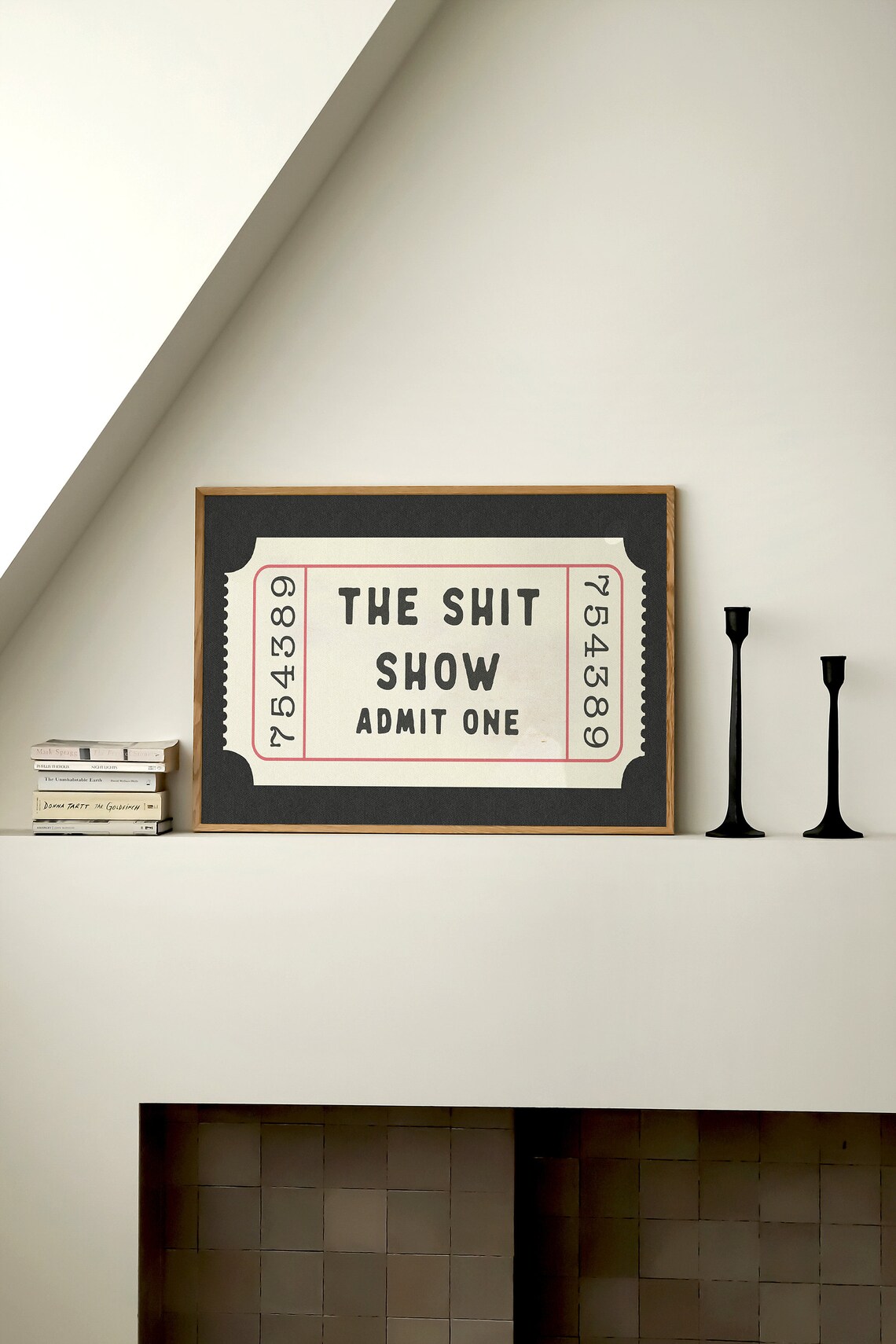 Shit Show Ticket Retro Black Aesthetic Art Print - Image 4