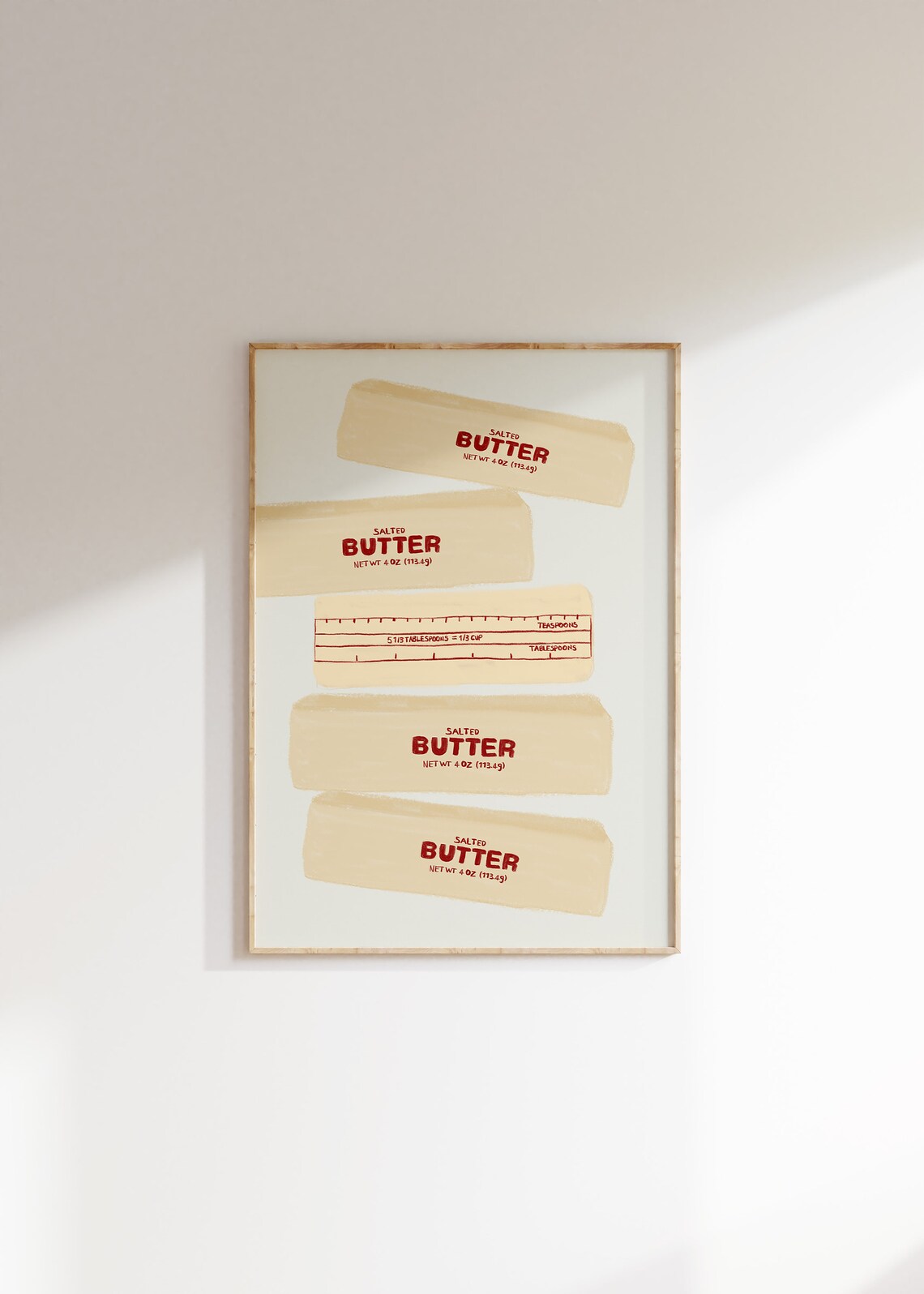 Butter Stick Print, Minimalist Kitchen Art - Image 4