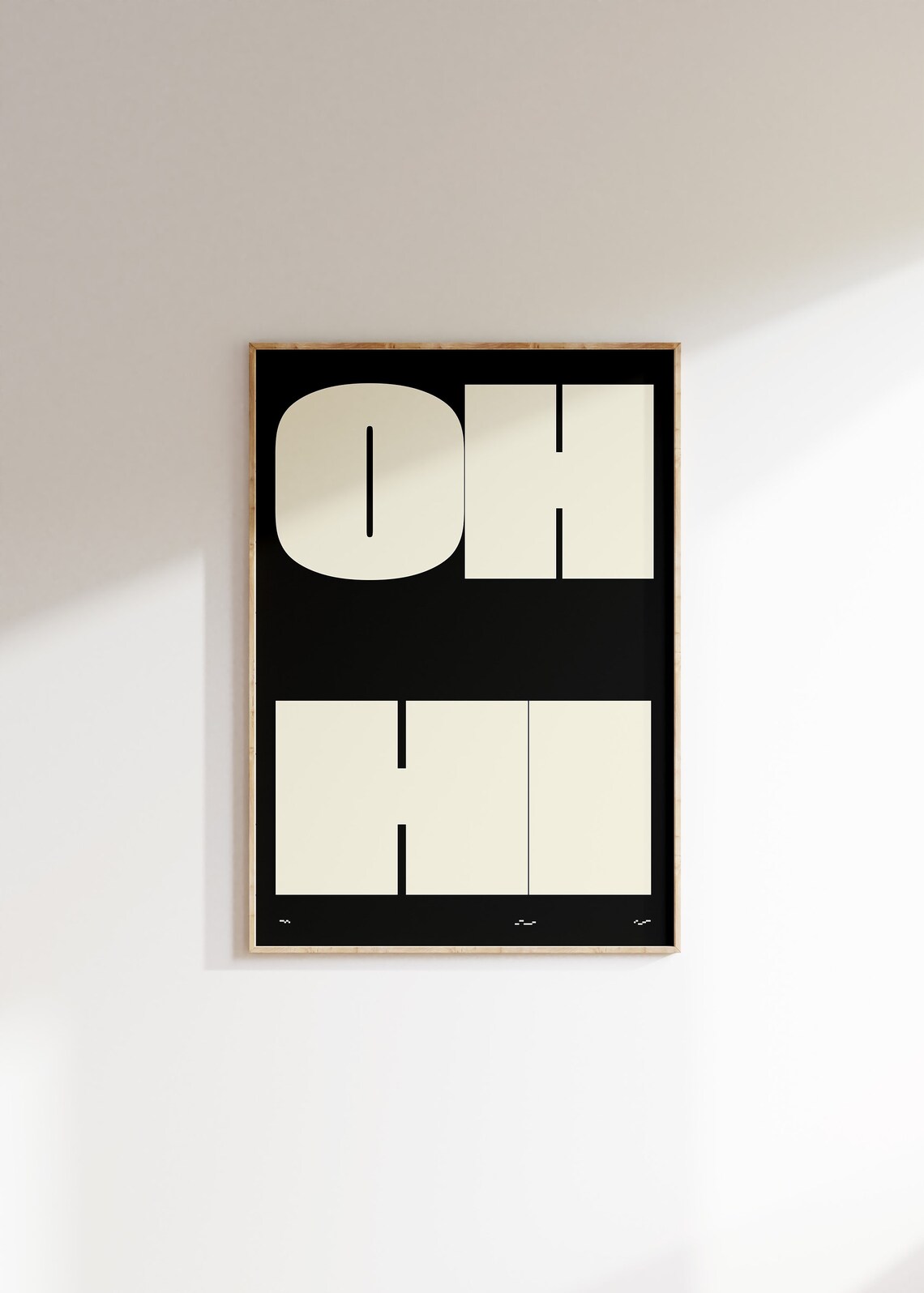 Oh Hi Funky Typography Poster, Retro Welcome Art - Image 4