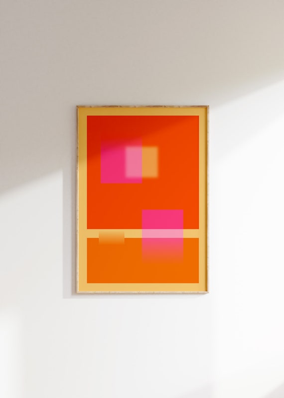 Wall Art Orange And Hot Pink Orange Abstract Art Trendy Wall Art Pink Light Pink And Orange Wall Art Abstract Art
