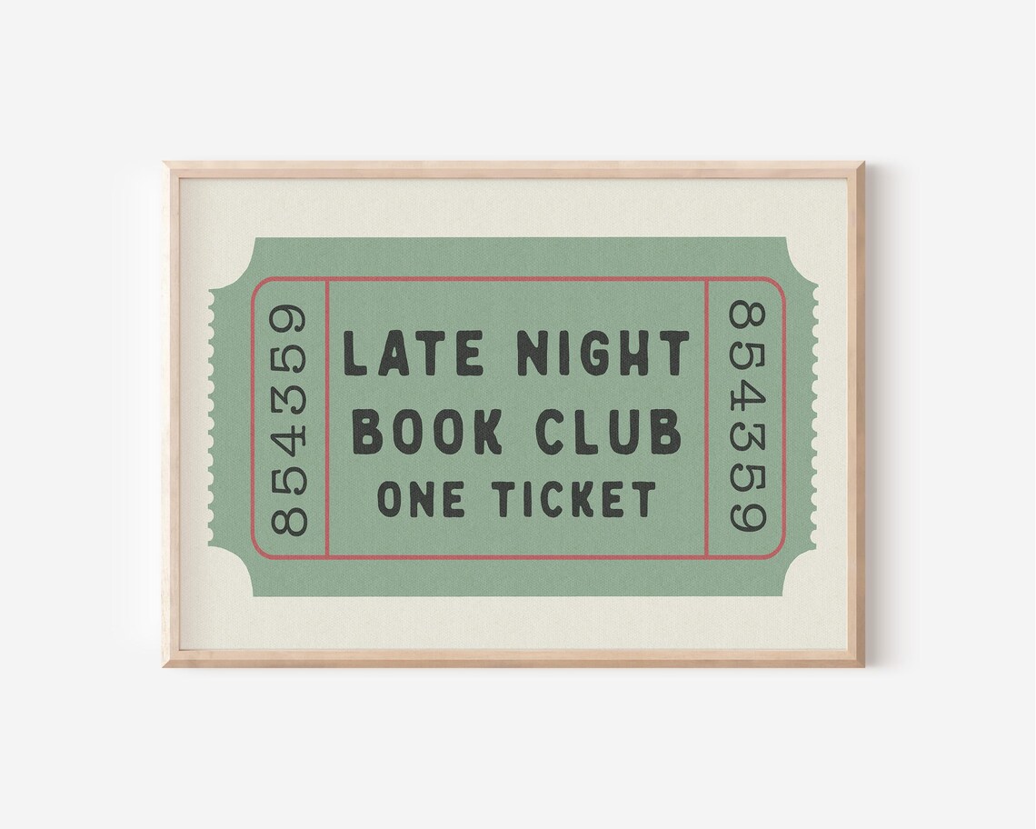 Late Night Book Club Retro Aesthetic Art Print - Image 4