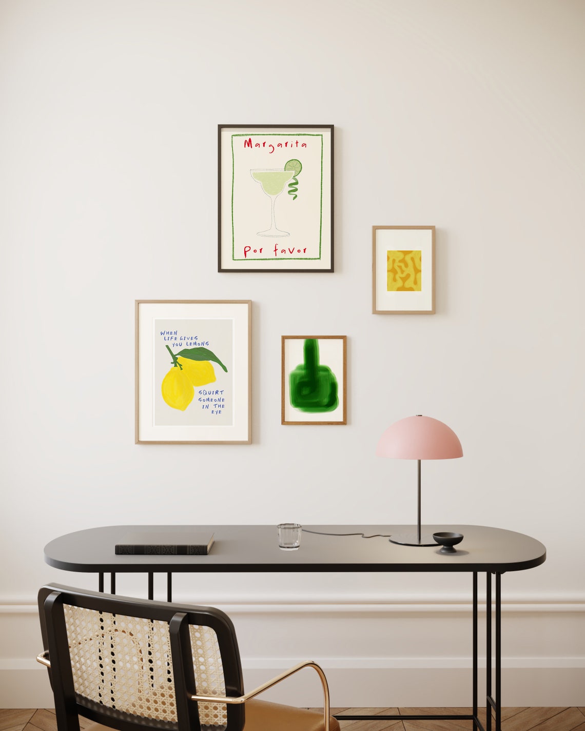 Margarita Por Favor Hand Drawn Cocktail Bar Cart Kitchen Art Print - Image 3