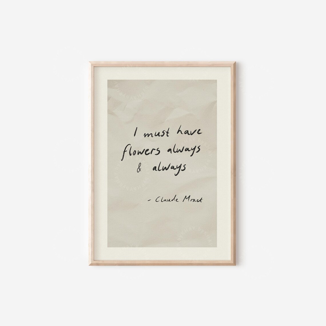 I Must Have Flowers Quote Print, Vintage Style - Image 4
