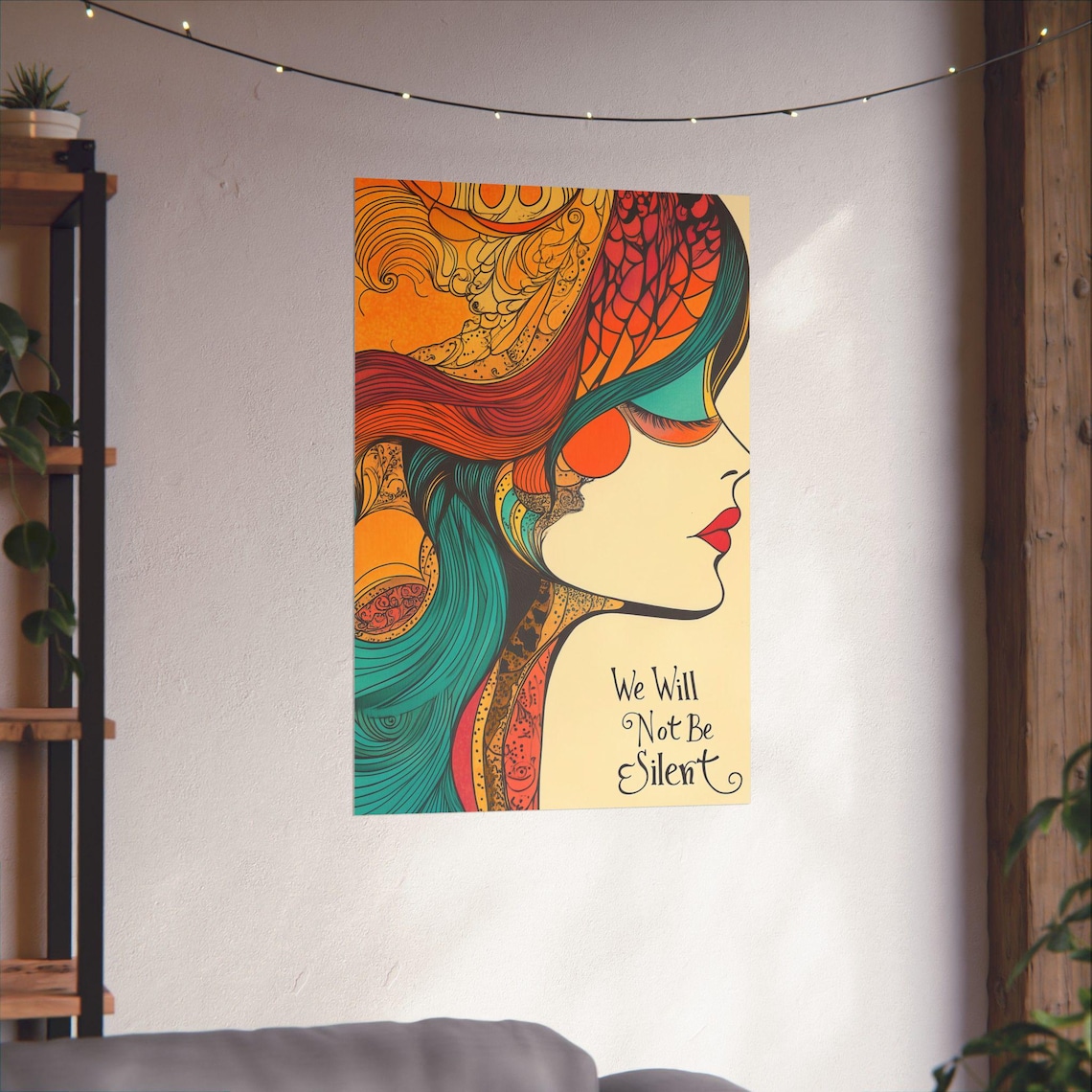 We Will Not Be Silent Protest Art Print, Bold Poster - Image 3
