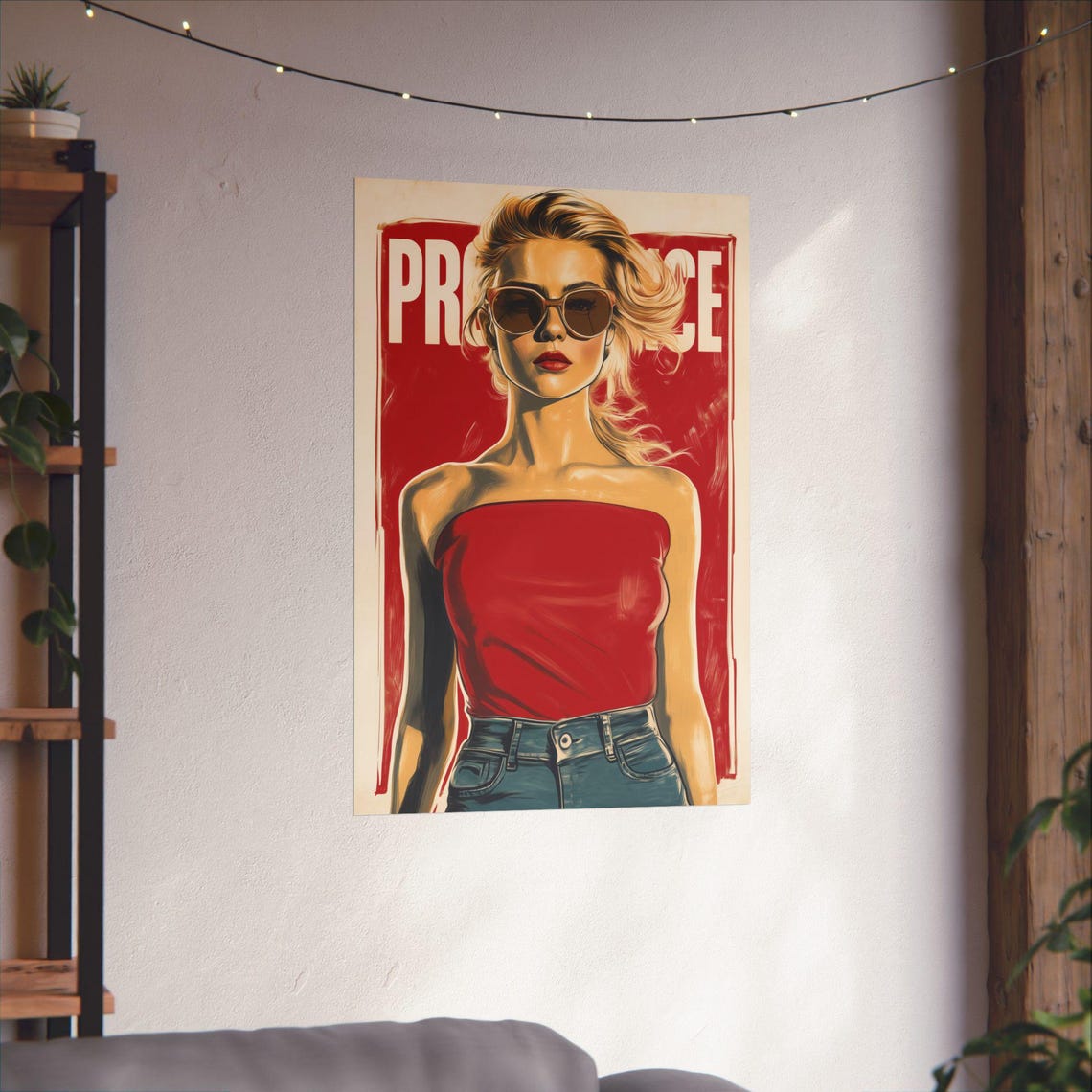 Pro Choice Blonde Bombshell Retro Pop Art Feminist Statement Poster - Image 3