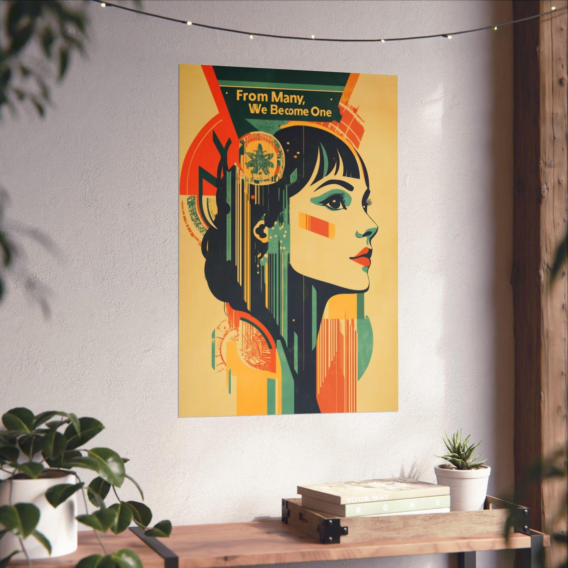 From Many We Become One Art Deco Retro Bold Woman Unity Poster - Image 4