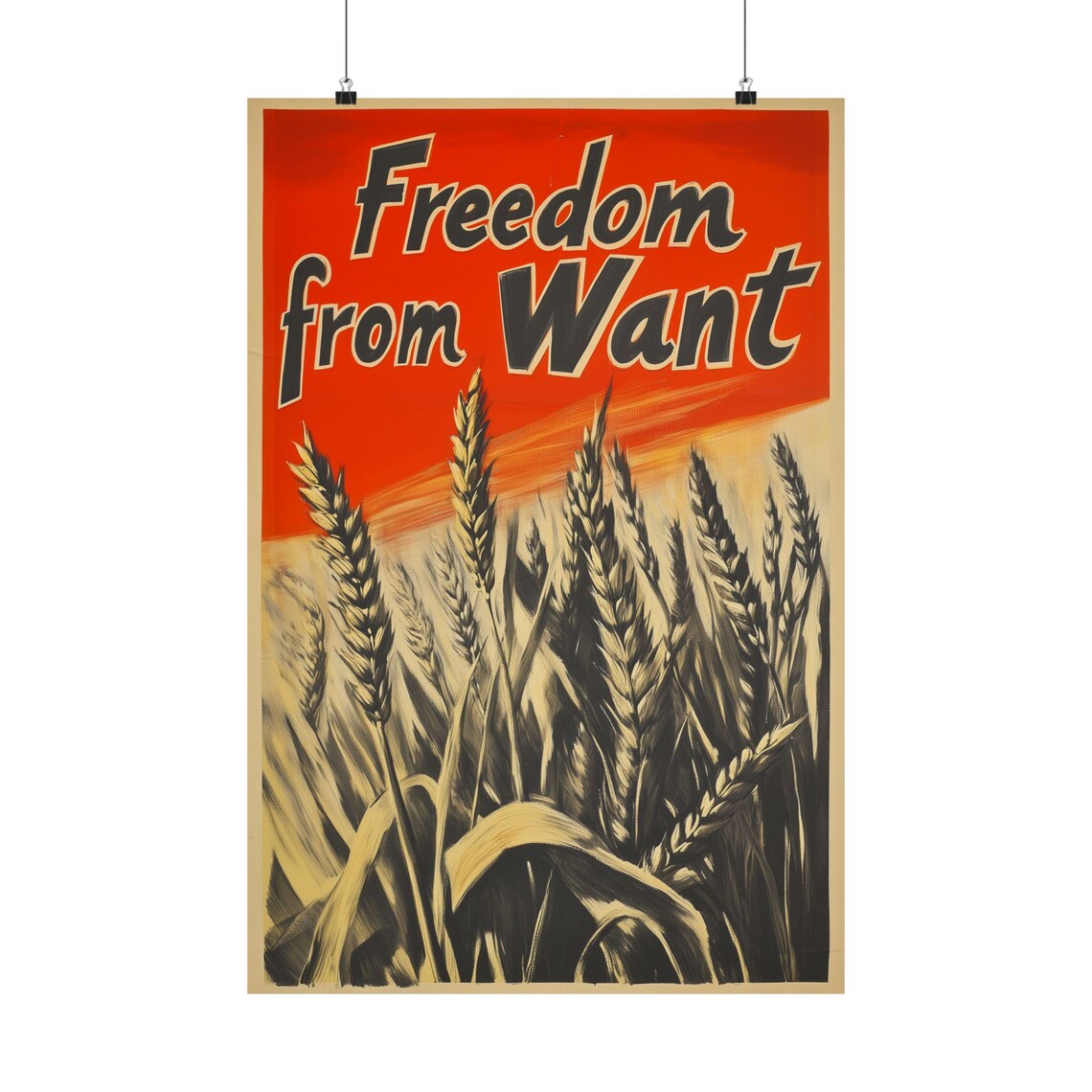Freedom From Want Classic FDR Poster Art Print