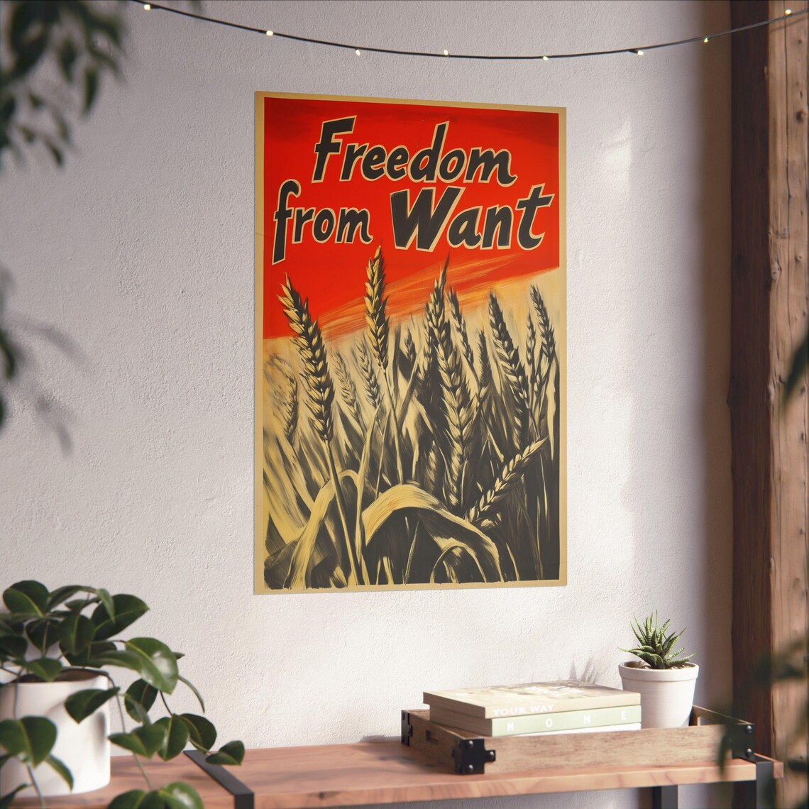 Freedom From Want Classic FDR Poster Art Print - Image 4