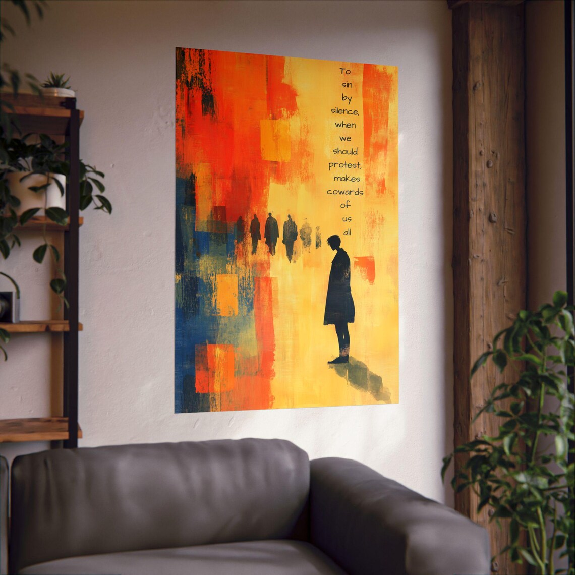 To Sin By Silence Protest Statement Art Print - Image 2