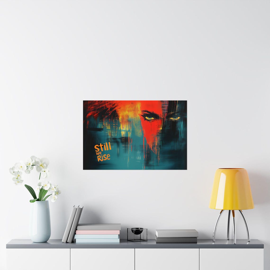 Still We Rise Intense Eyes Impressionist Portrait Art Poster - Image 2
