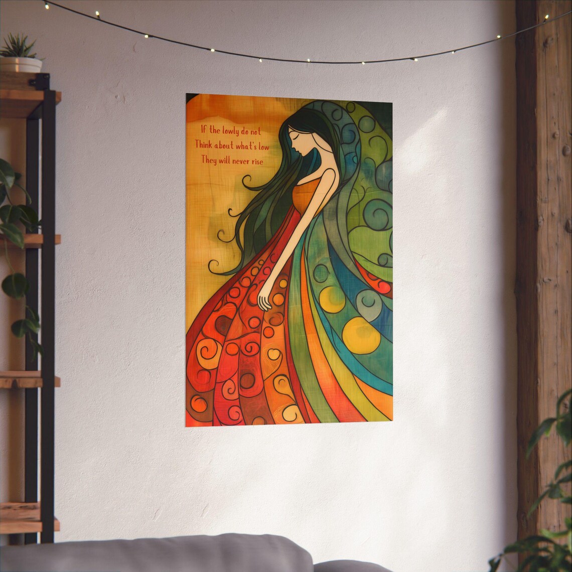 If The Lowly Do Not Think Quote Art Nouveau Woman Brecht Style Poster - Image 3