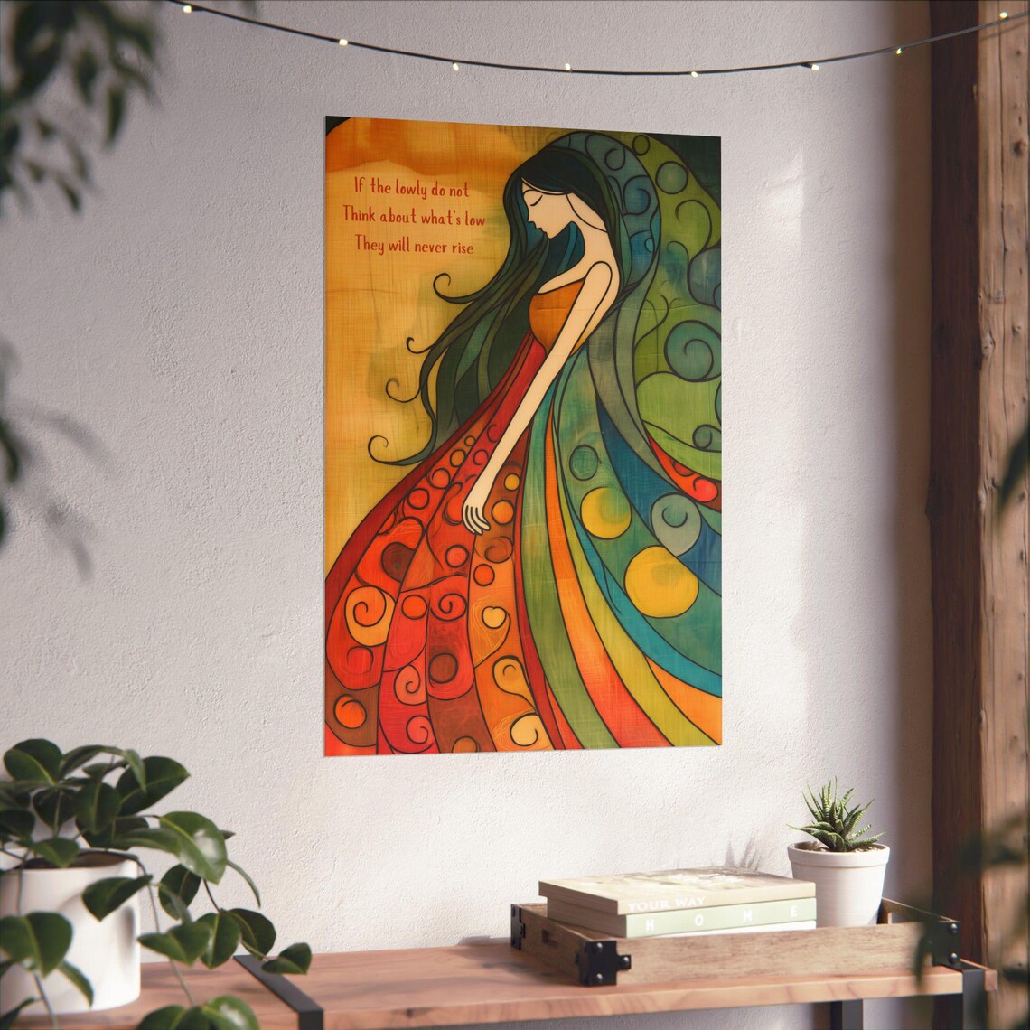 If The Lowly Do Not Think Quote Art Nouveau Woman Brecht Style Poster - Image 4