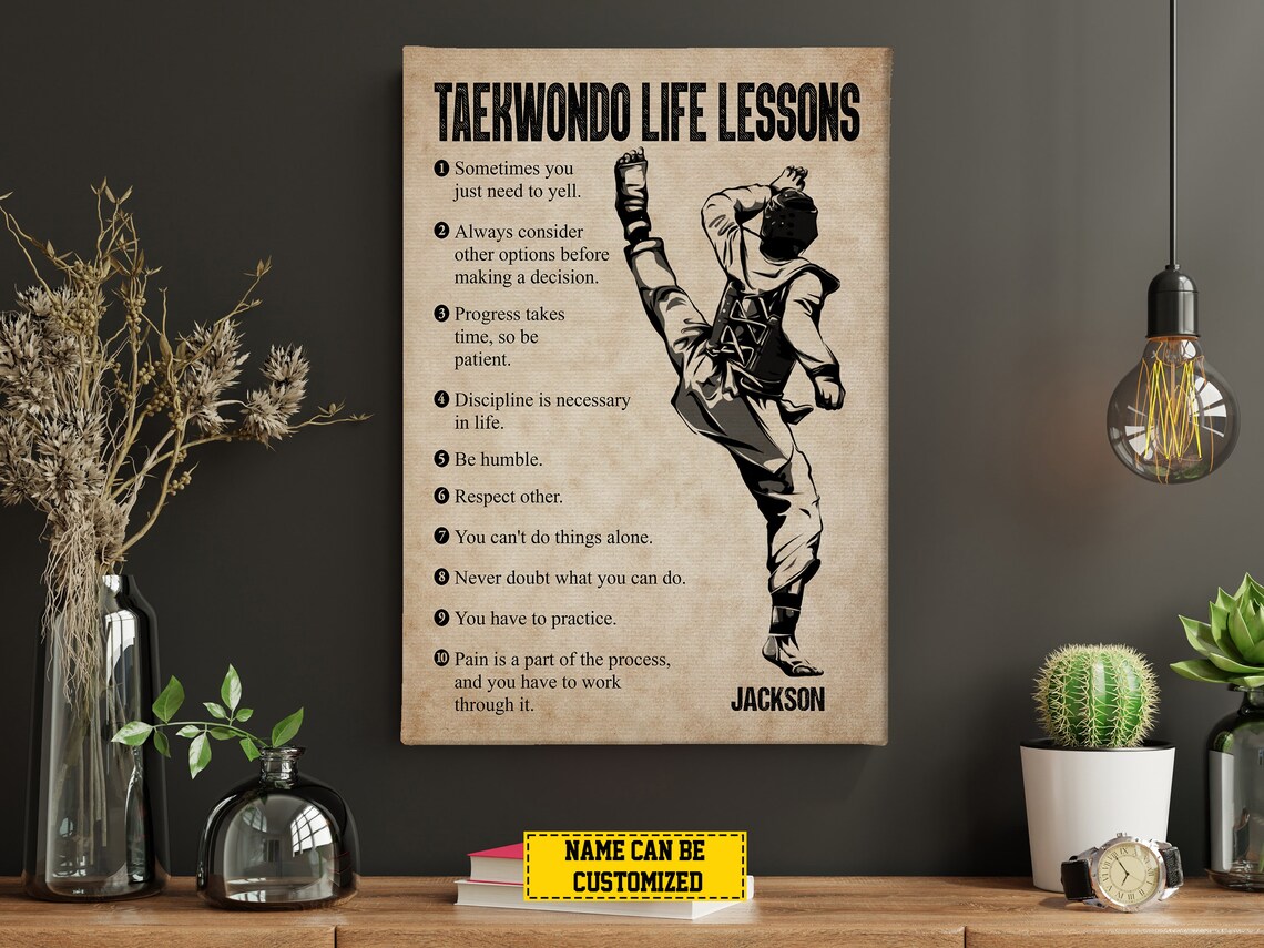 Taekwondo Life Lessons Personalized Art Print - Image 5