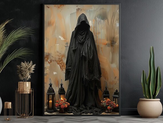 Dark Ghost Halloween Wall Art Print