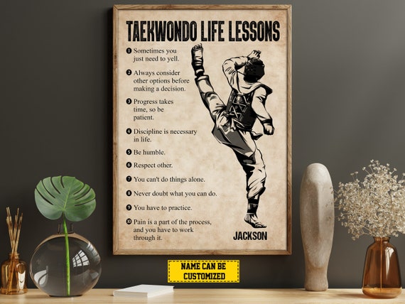 Taekwondo Life Lessons Personalized Art Print
