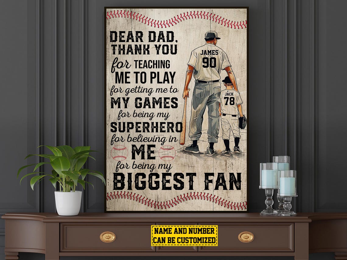 Baseball Dad Personalized Gift for Dad - Image 6