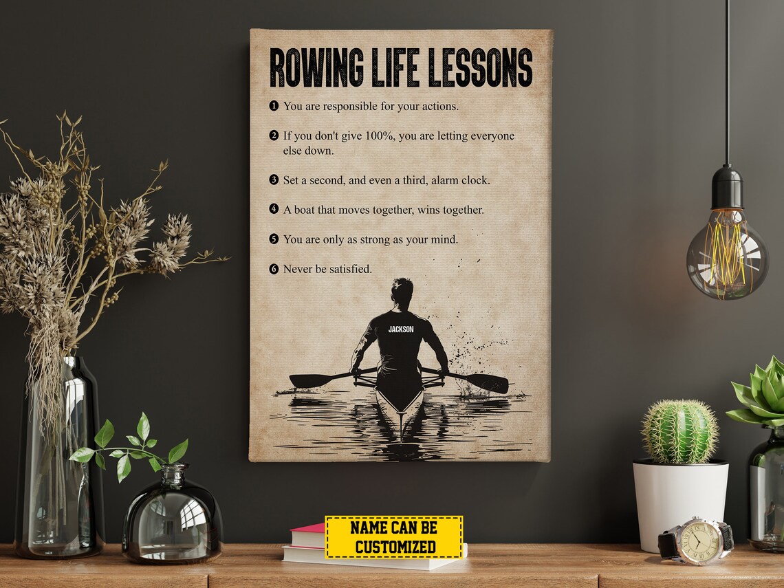 Rowing Life Lessons Personalized Poster Print - Image 5