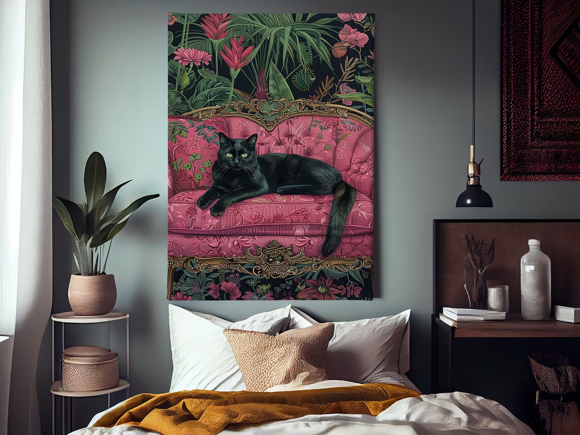 Matisse Black Cat On Sofa Art Print, Cat Lovers - Image 3