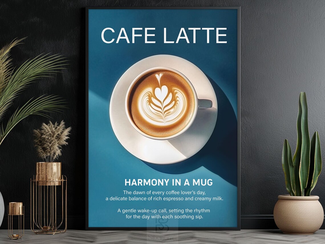 Vintage Cafe Latte Art Print, Coffee Decor - Image 5