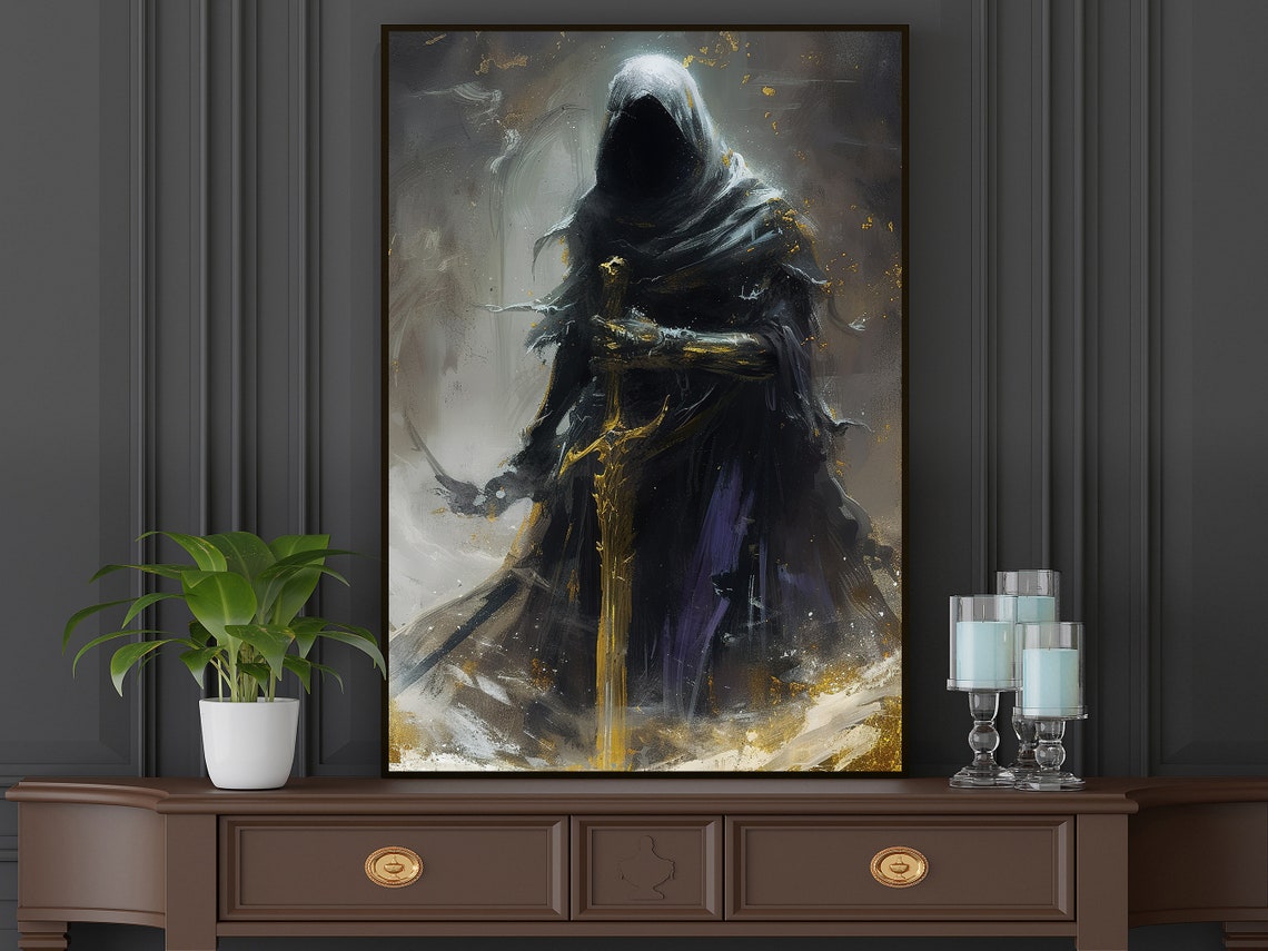 Shadow Warrior, Dark Academia Art Print - Image 5