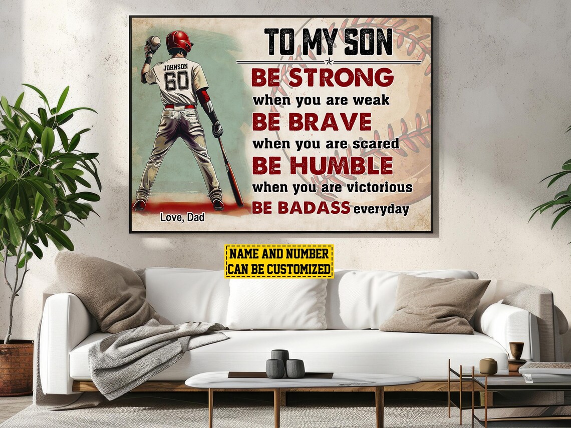 Baseball To My Son Personalized Gift for Boy Son - Image 3