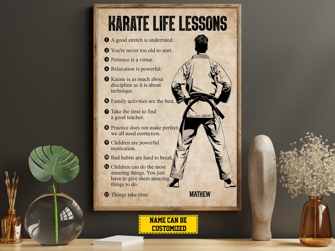Karate Life Lessons, Personalized Gift For Boy Or Man - Image 5