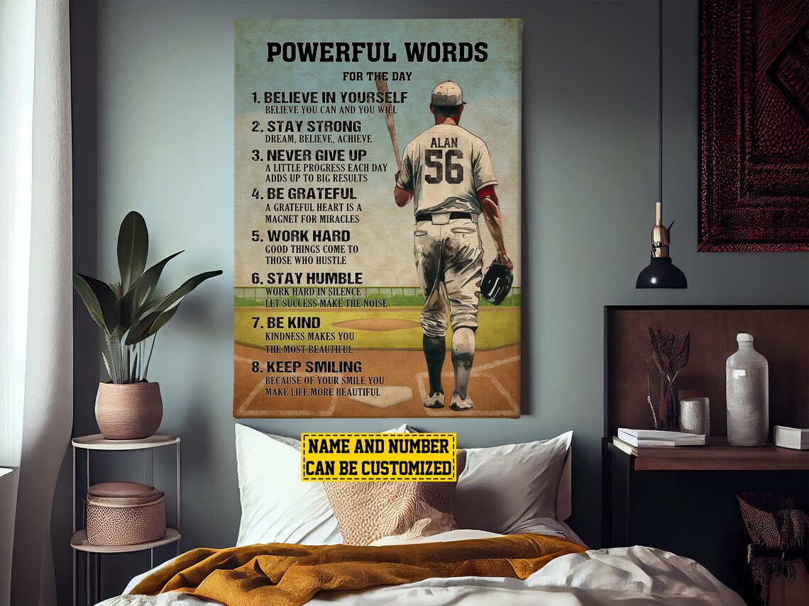 Baseball Powerful Day Personalized Poster - Image 3