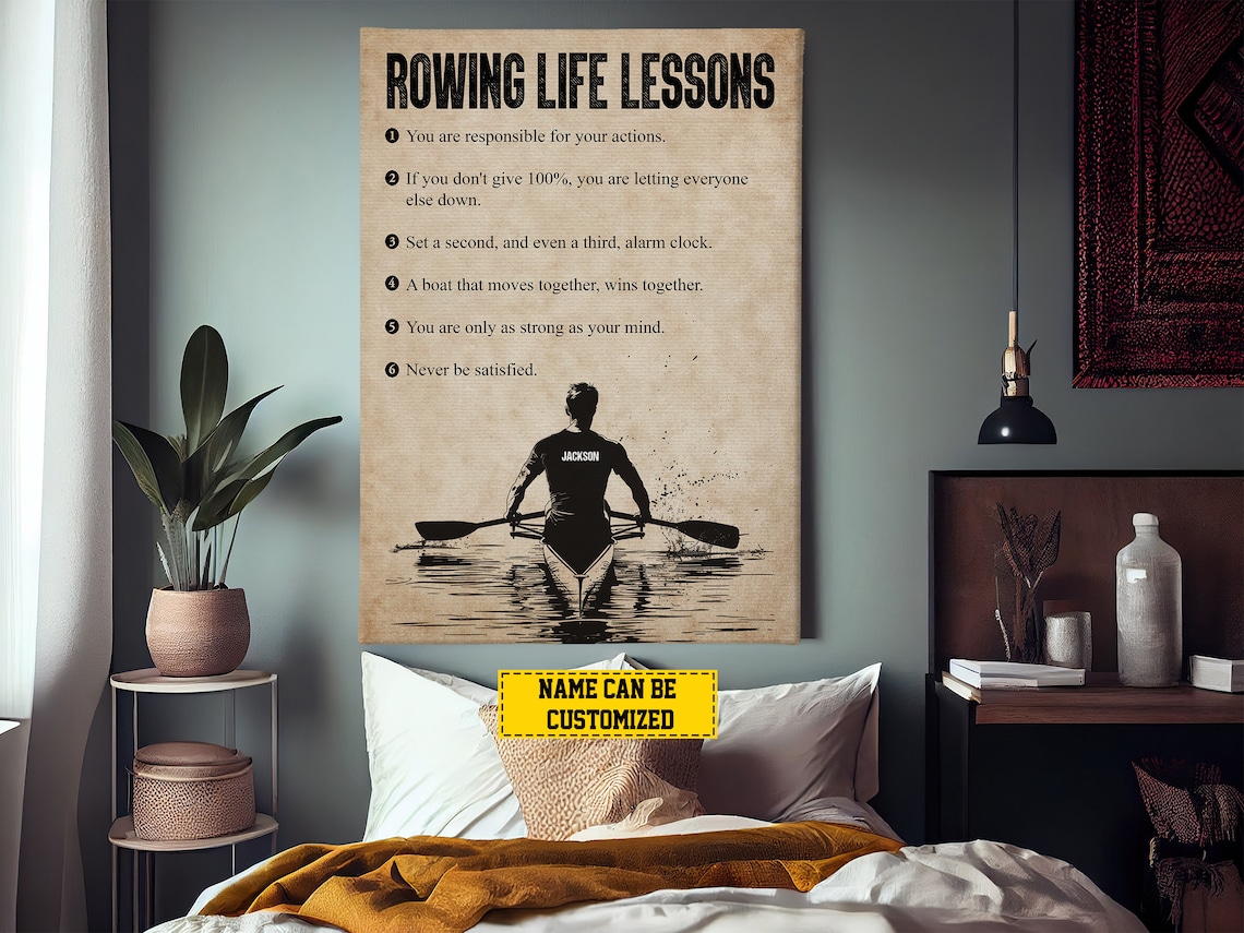 Rowing Life Lessons Personalized Poster Print - Image 3