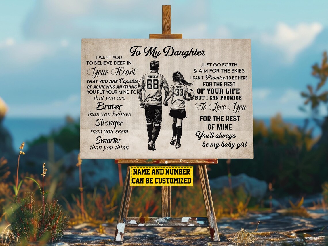 Personalized Soccer Poster for Daughter, Art Print - Image 2