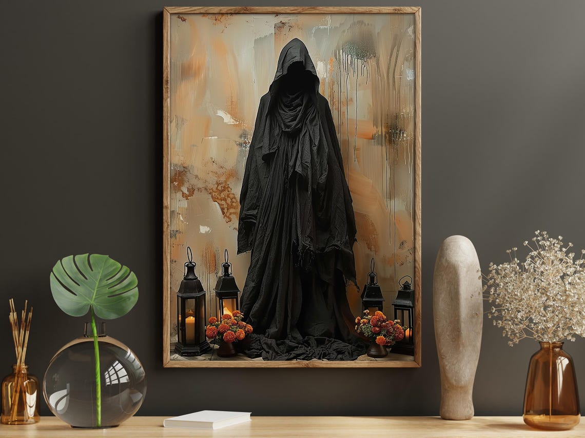 Dark Ghost Halloween Wall Art Print - Image 5