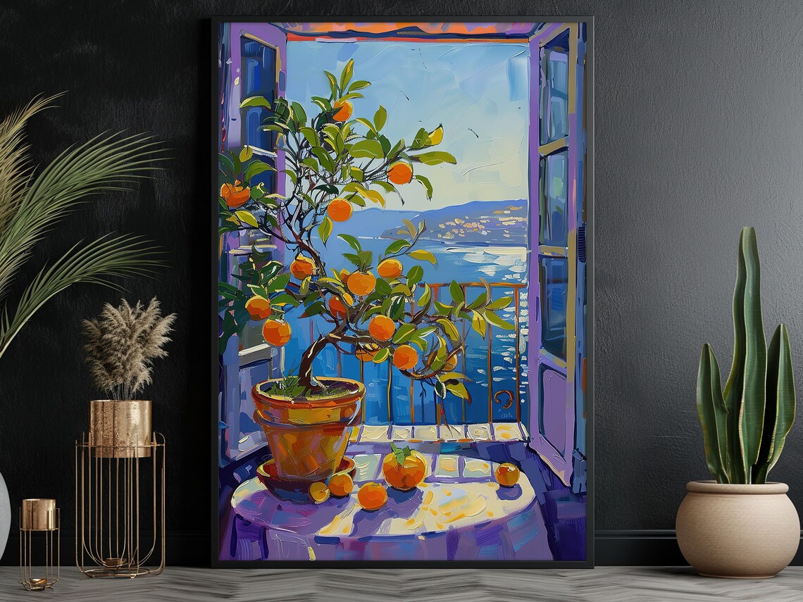 Matisse-Inspired Botanical Balcony Art Poster - Image 3