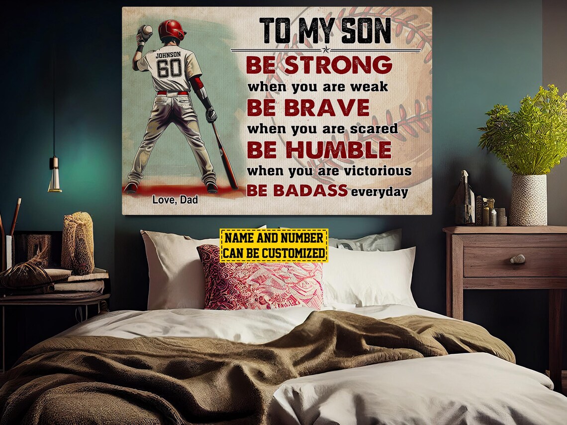 Baseball To My Son Personalized Gift for Boy Son - Image 6
