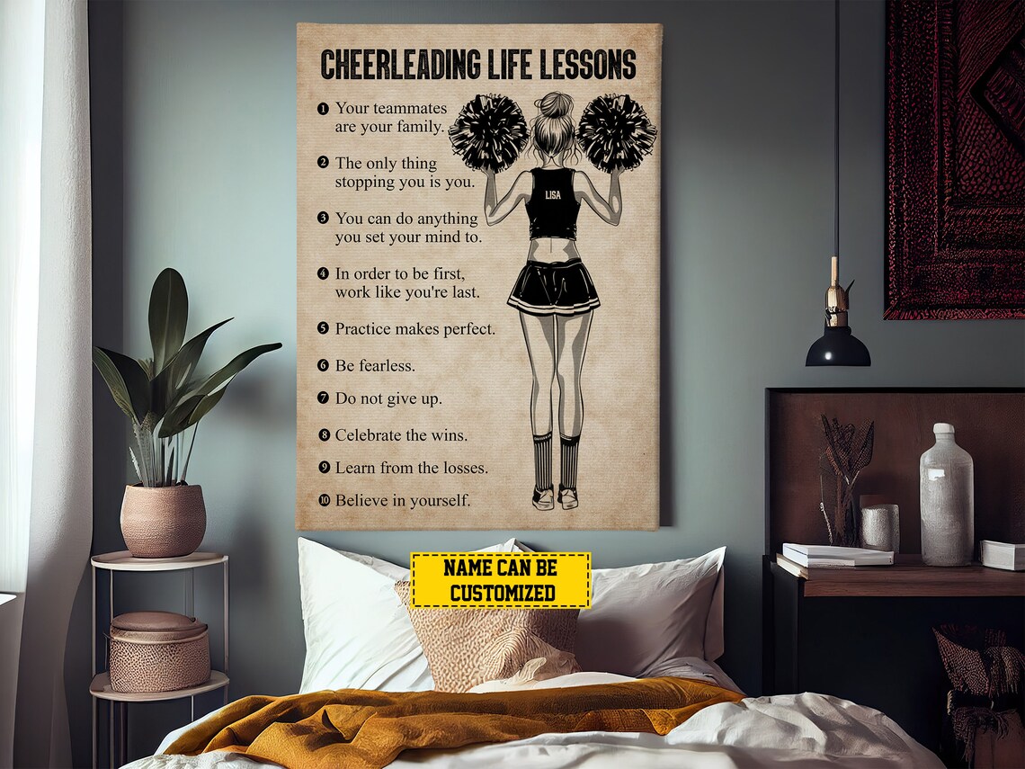 Personalized Cheerleading Life Lessons Art Print - Image 4