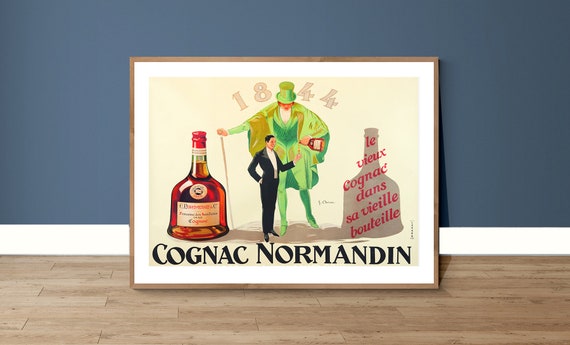 Cognac Normandin Vintage Fooddrink Poster Cognac Lovers Beverages Art Cognac Lovers Gift Lovely Bar Decor Ideas