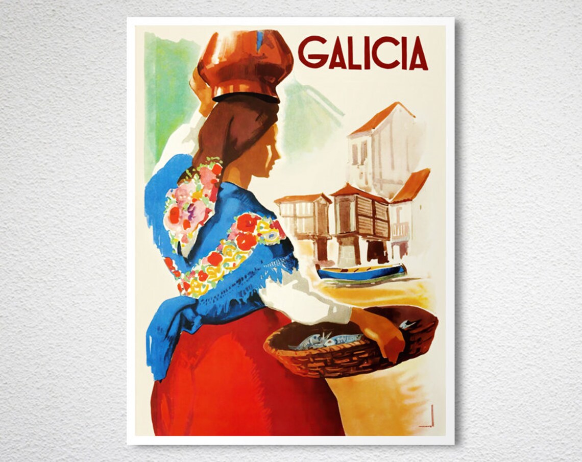 Galicia Spain Vintage Travel Poster, Travel Poster - Image 2