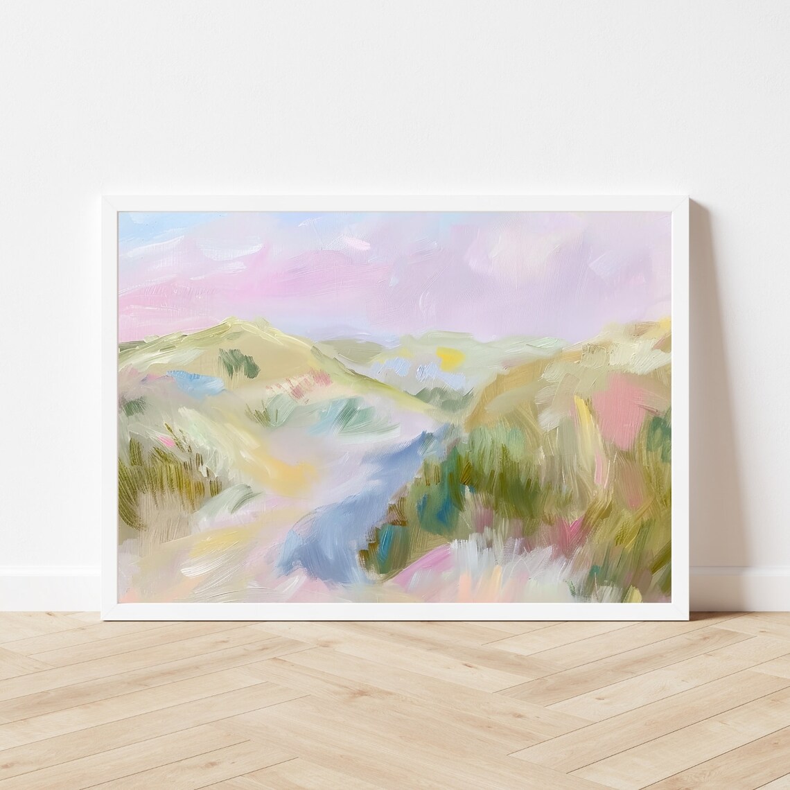 Beach Dunes Sunset Painting, Coastal Grass Art Print - Image 2