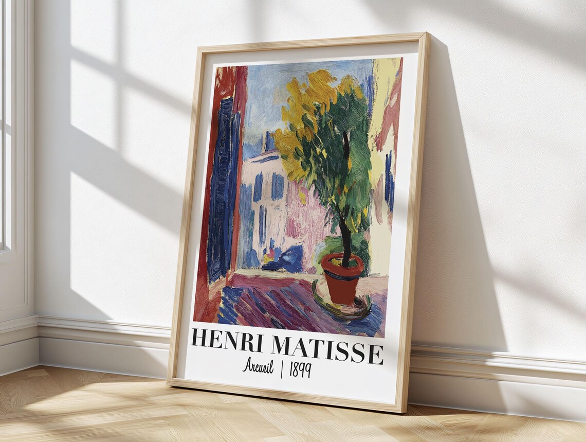 Henri Matisse Arcueil 1899 French Street Scene Potted Tree Poster - Image 2