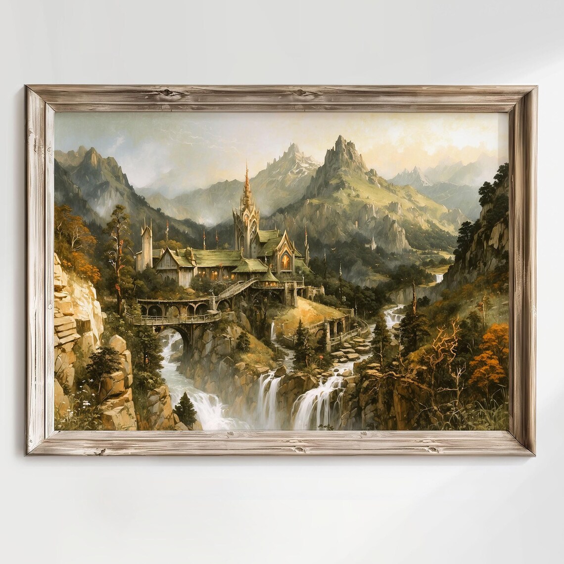 Rivendell-Inspired Elvish Houses Art Print
