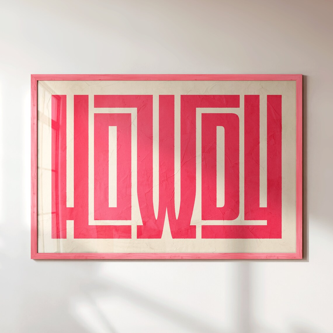 Hot Pink Howdy Western Typography Girly Cowgirl Style Poster - Image 2