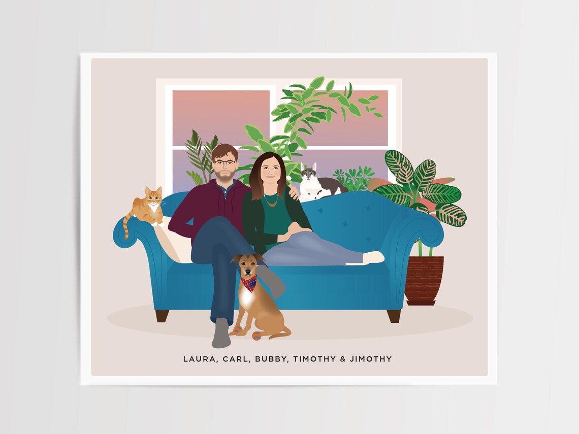 Additional Pet For Custom Family Portrait - Image 3