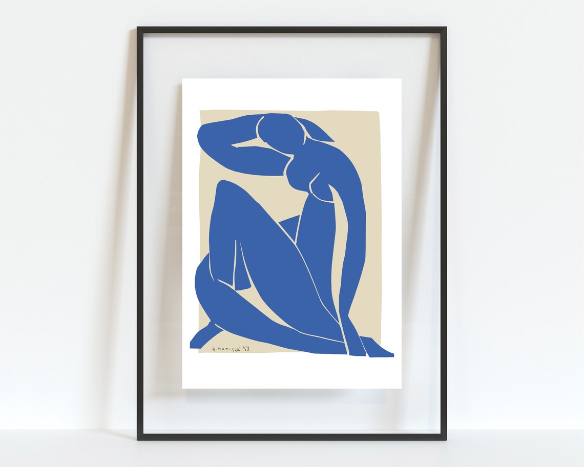 Henri Matisse Blue Nude Abstract Paper Cutout Style Print Art