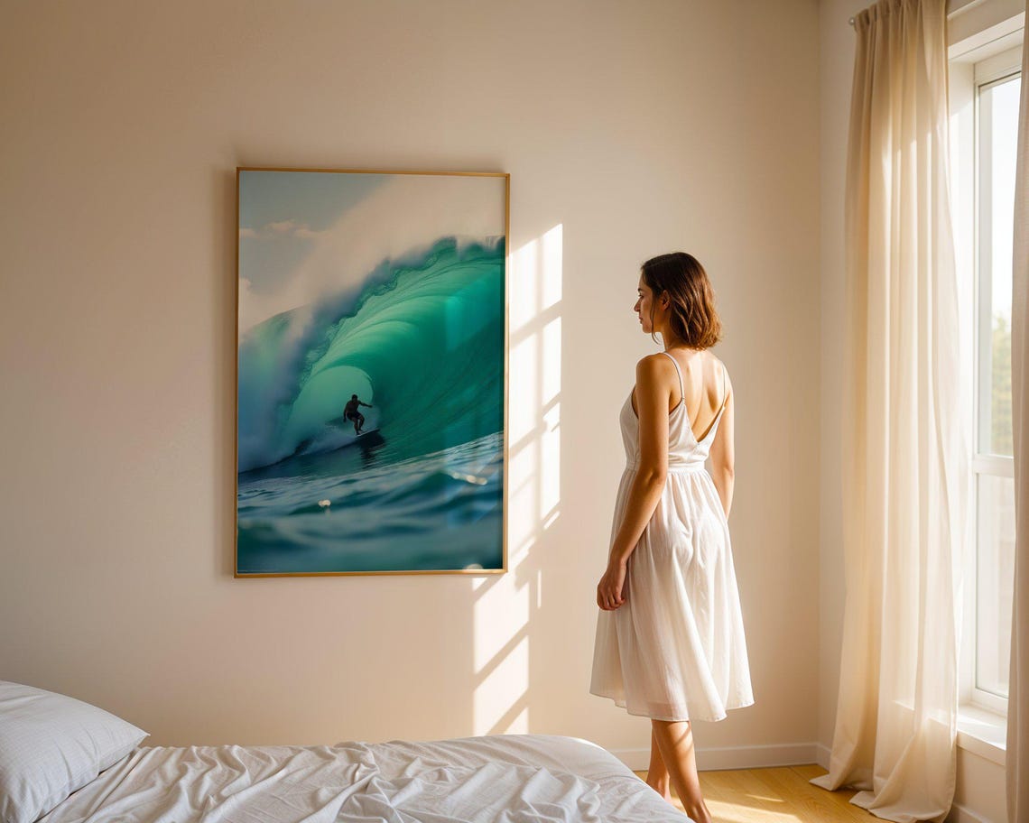 Surfing Artwork Ocean Wave Wall Art Beach Decor Surfing Poster Coastal Wall Print Nature Photography Surf Decor Wave Print - Image 4