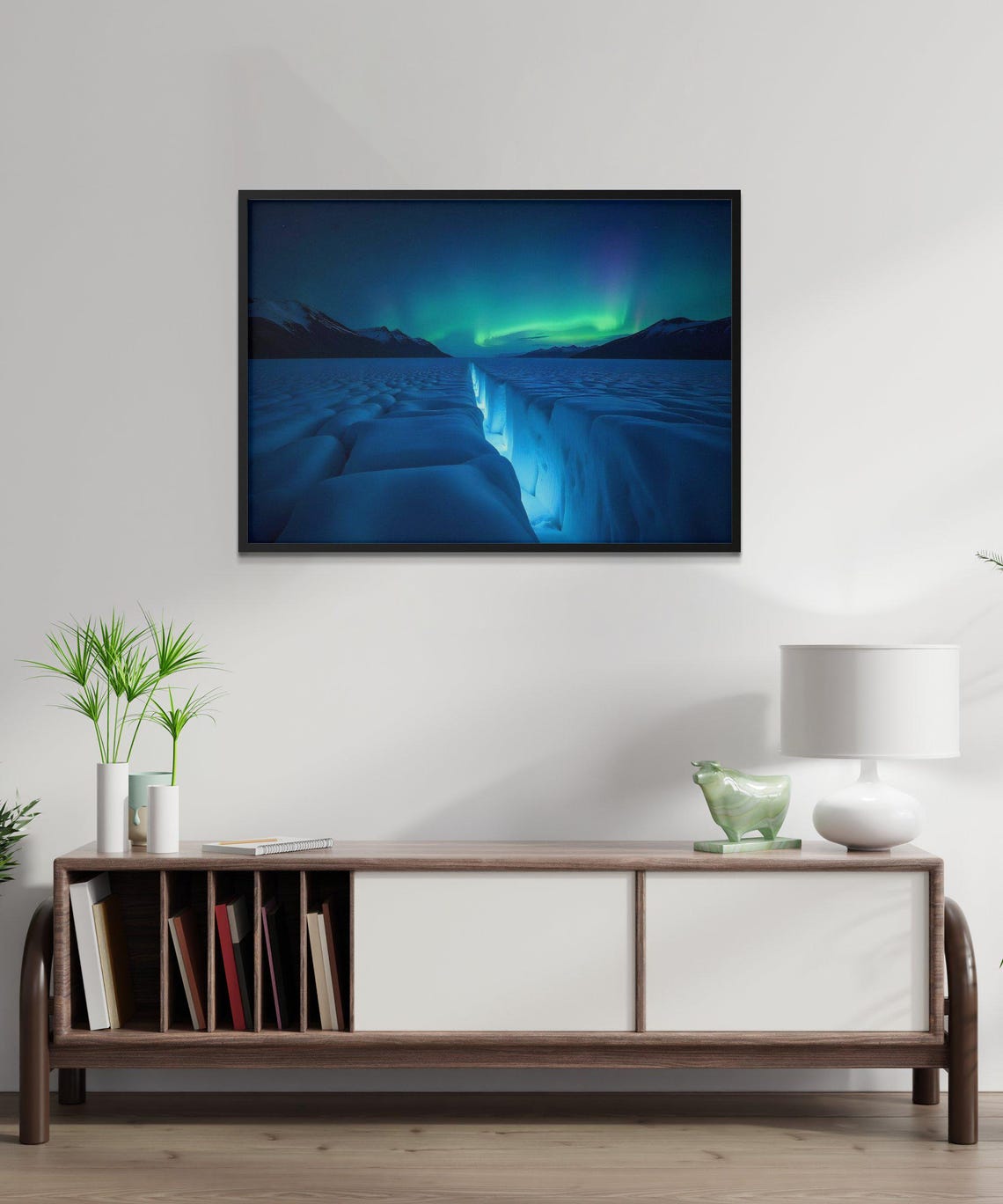 Aurora Borealis Northern Lights Wall Art Arctic Landscape Print Modern Nature Photography Scenic Home Decor - Image 3