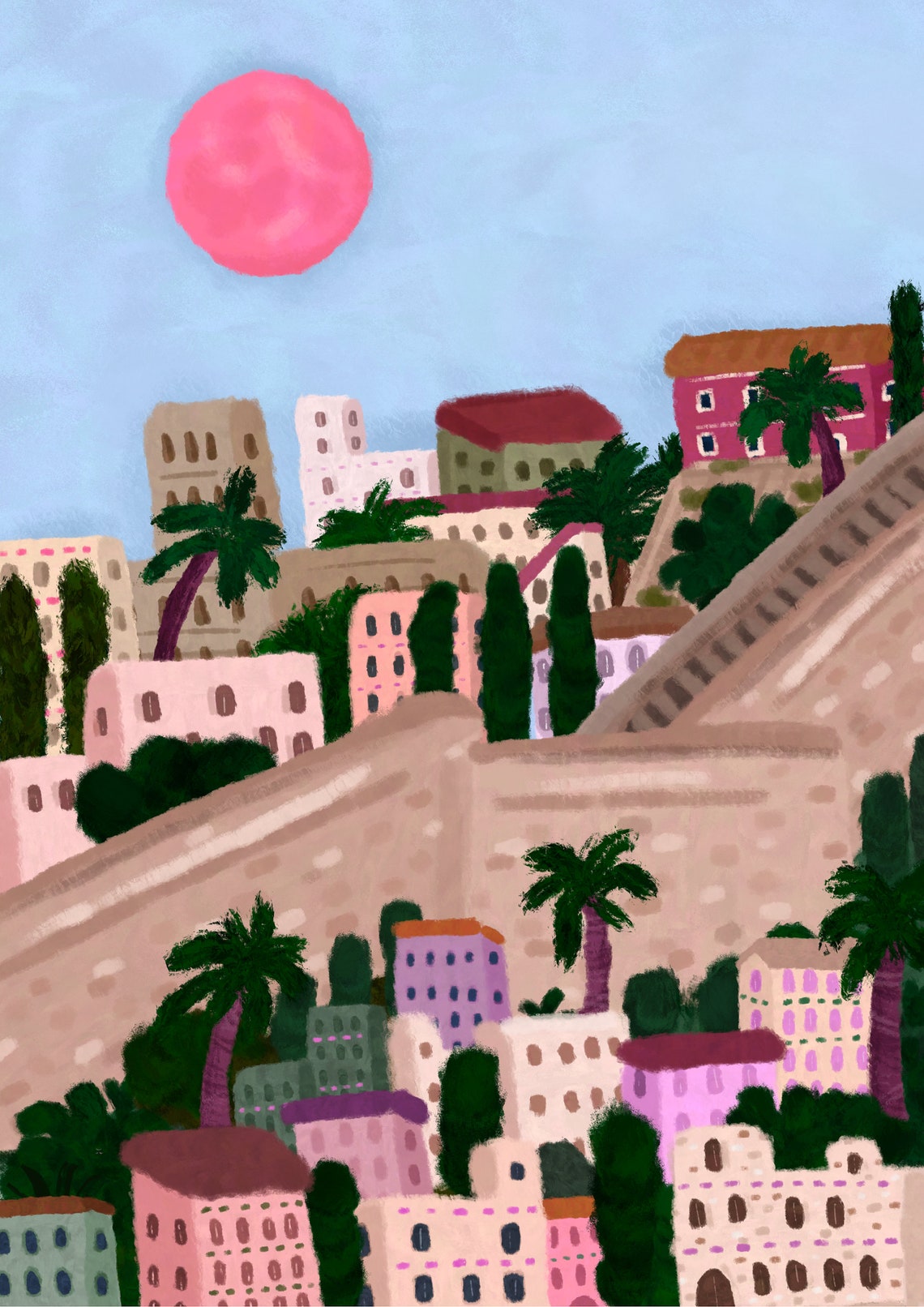 Ibiza Old Retro City Travel Poster - Image 2