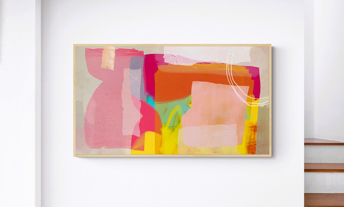 Colorful Abstract Art Print for Frame TV, Multicolor - Image 3