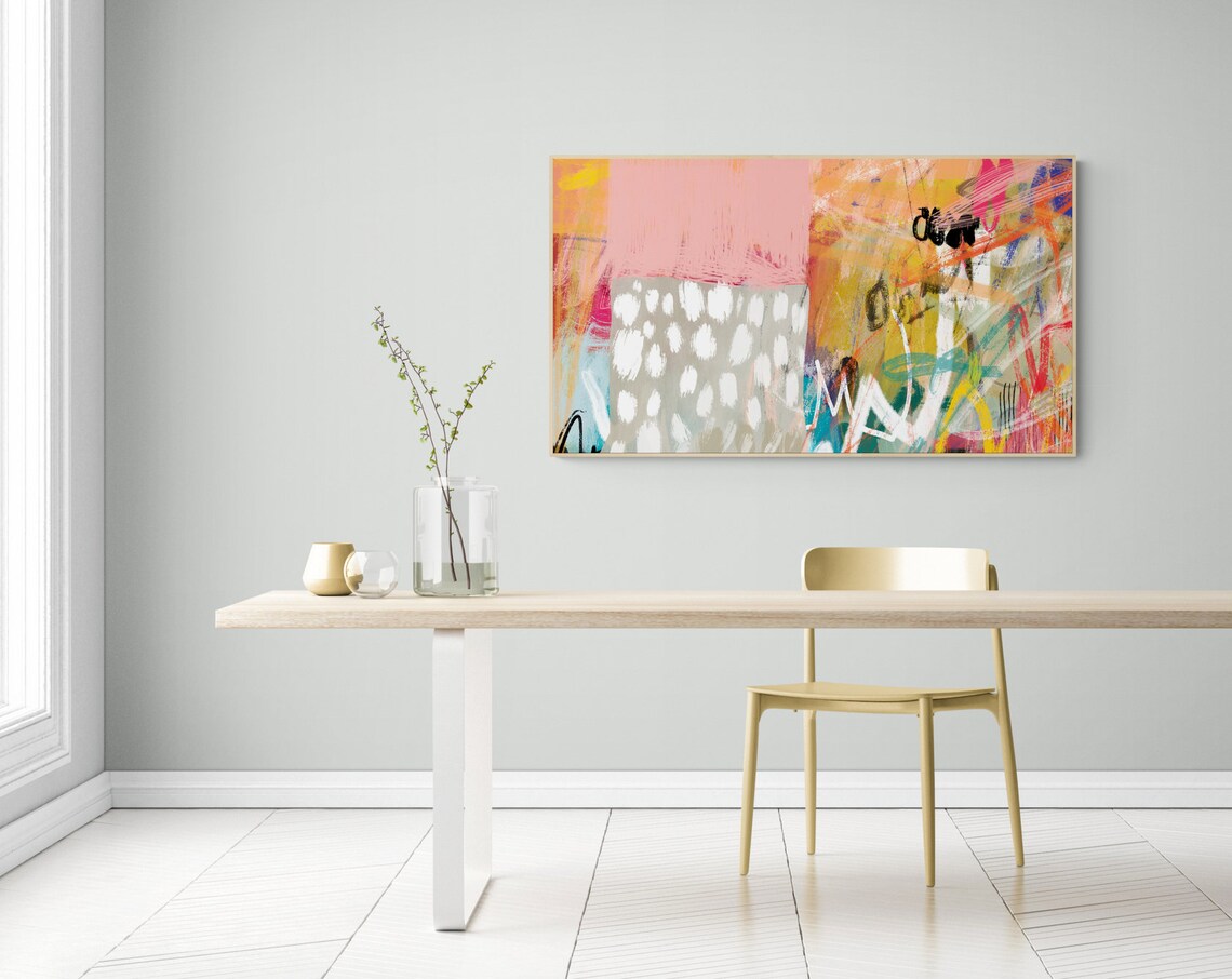 Colorful Abstract Frame TV Wall Art Poster Print - Image 2