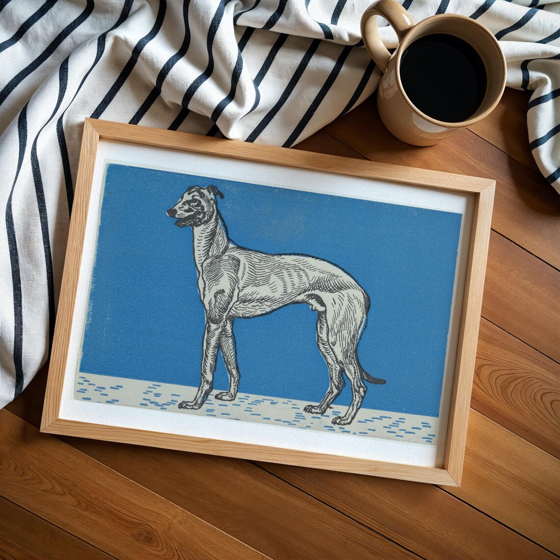 Vintage Greyhound Poster, Wiener Werkstätte Animal Print