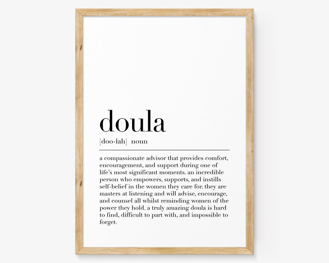 Doula Dictionary Definition Compassionate Birth Support Poster