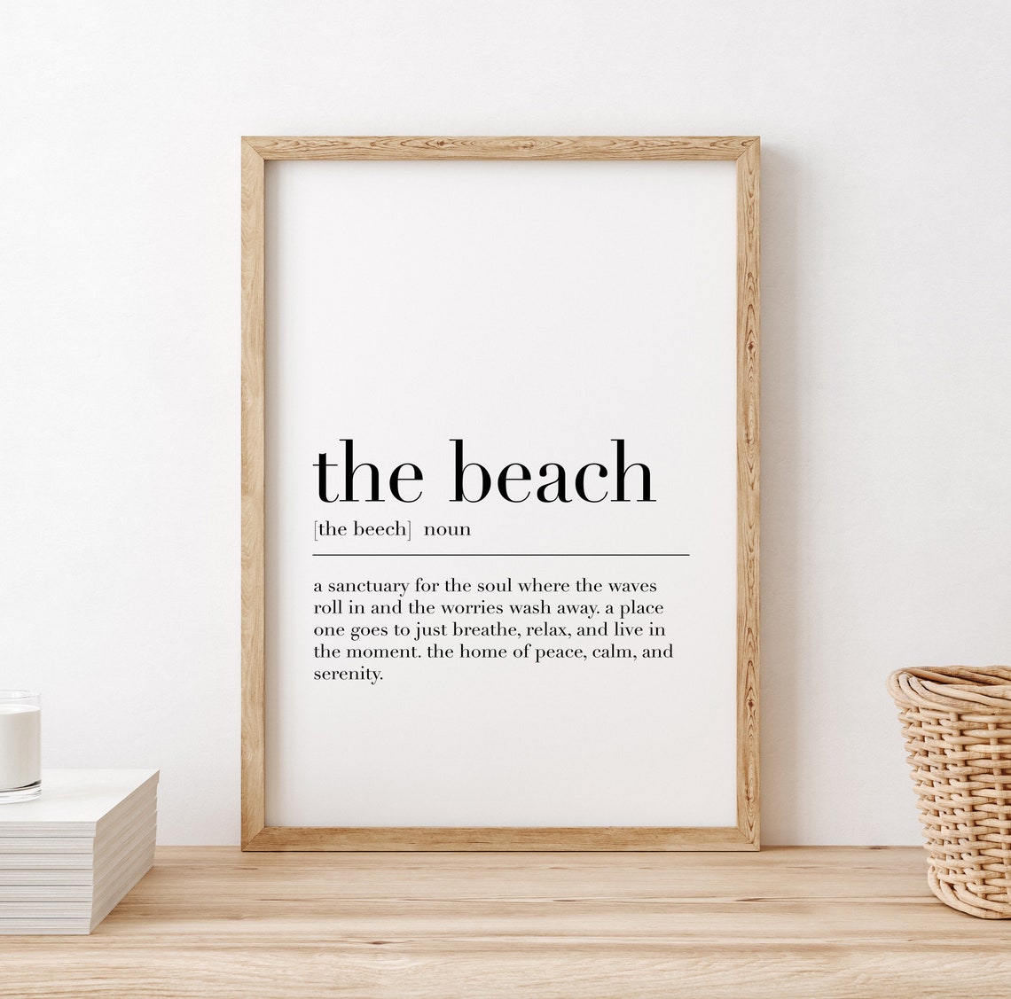 The Beach Definition Ocean Relaxation Waves Dictionary Quote Poster - Image 2